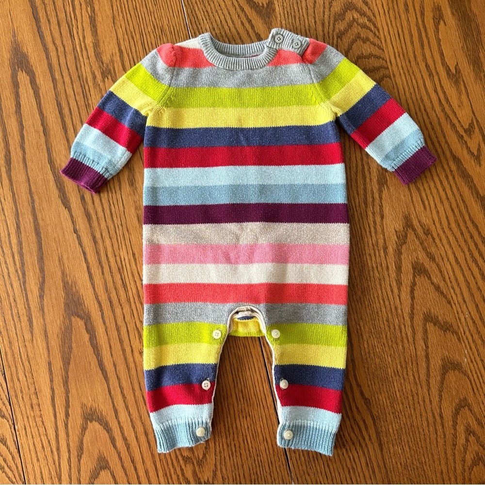 Gap Stripe Sweater Cotton Knit Romper, size 3-6 months